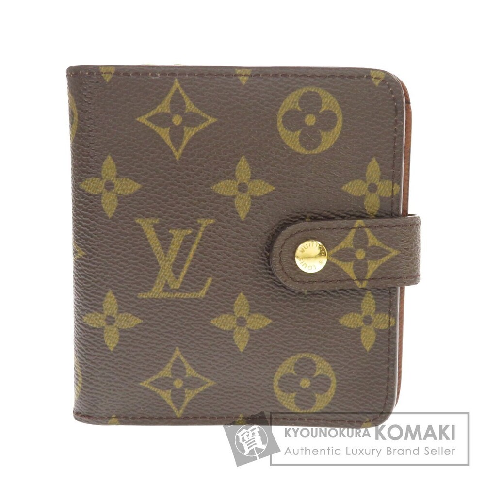 Louis Vuitton Compact Zip Monogram Bifold Wallet Canvas